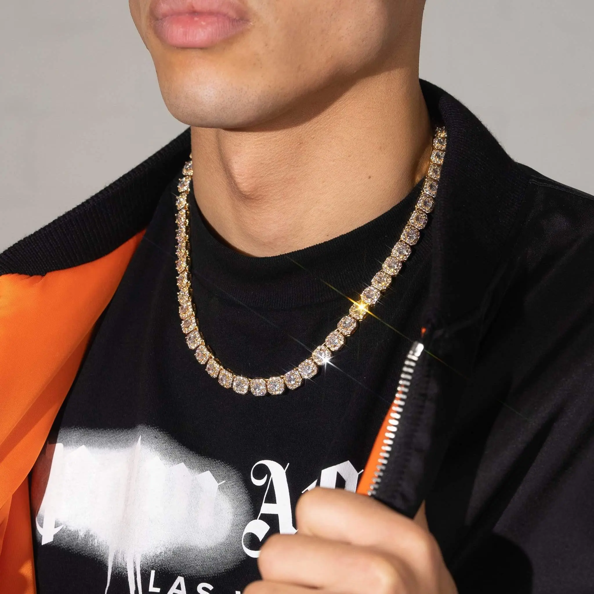 10mm Clustered Tennis Chain - Image 4