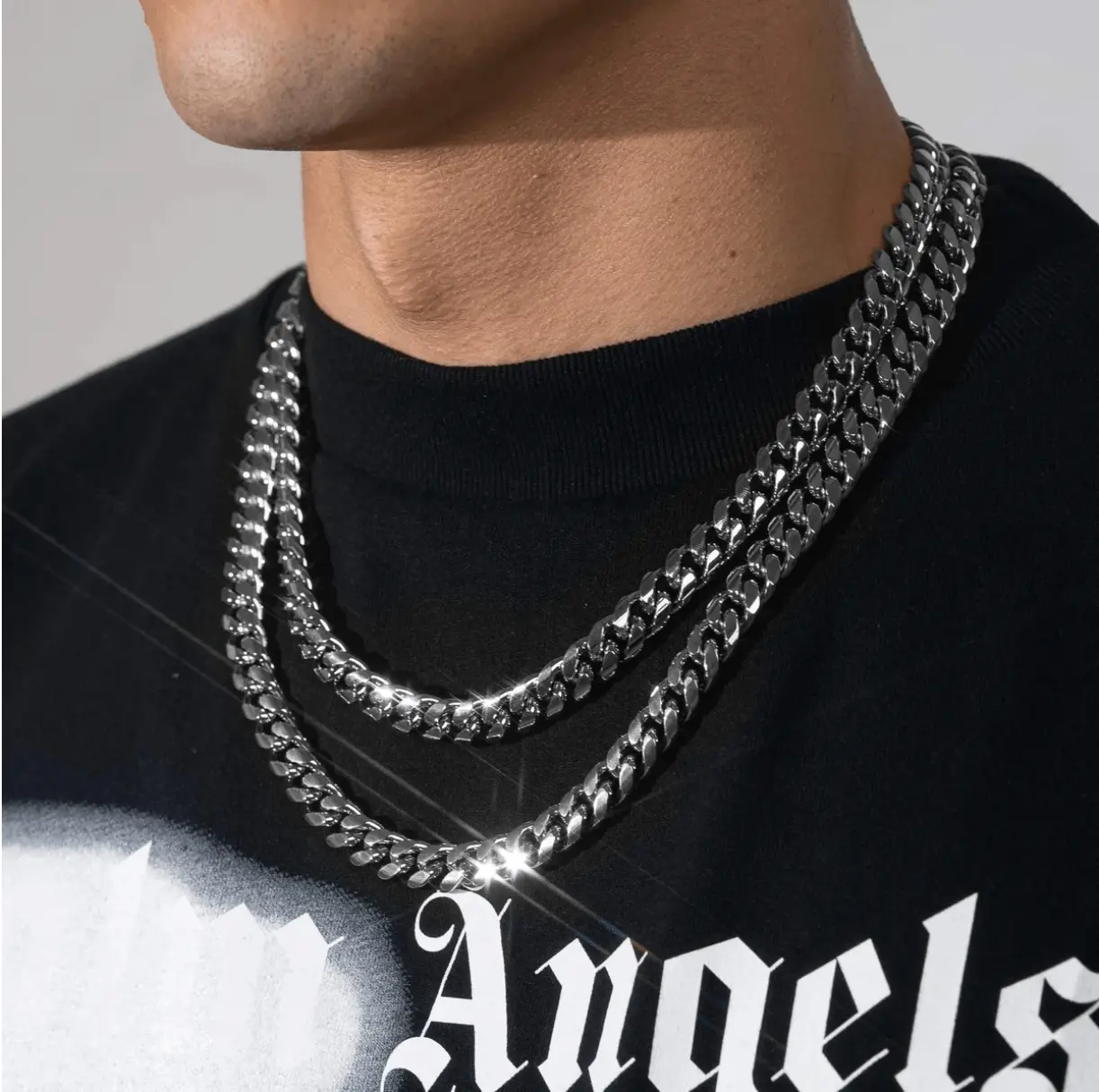 10MM CUBAN CHAIN - WHITE GOLD - Image 2