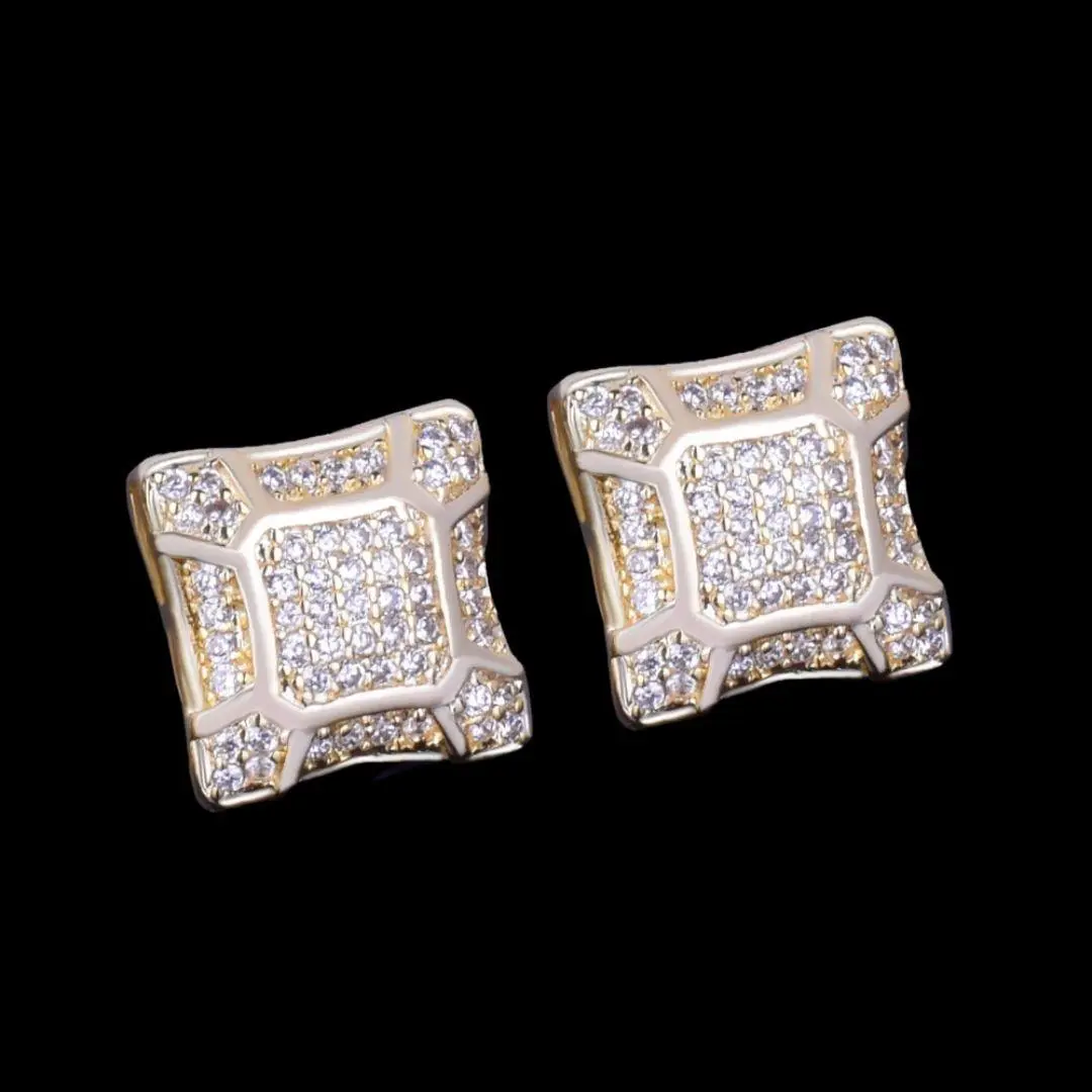 11MM Sunshine Iced Out Stud Earrings - Image 2