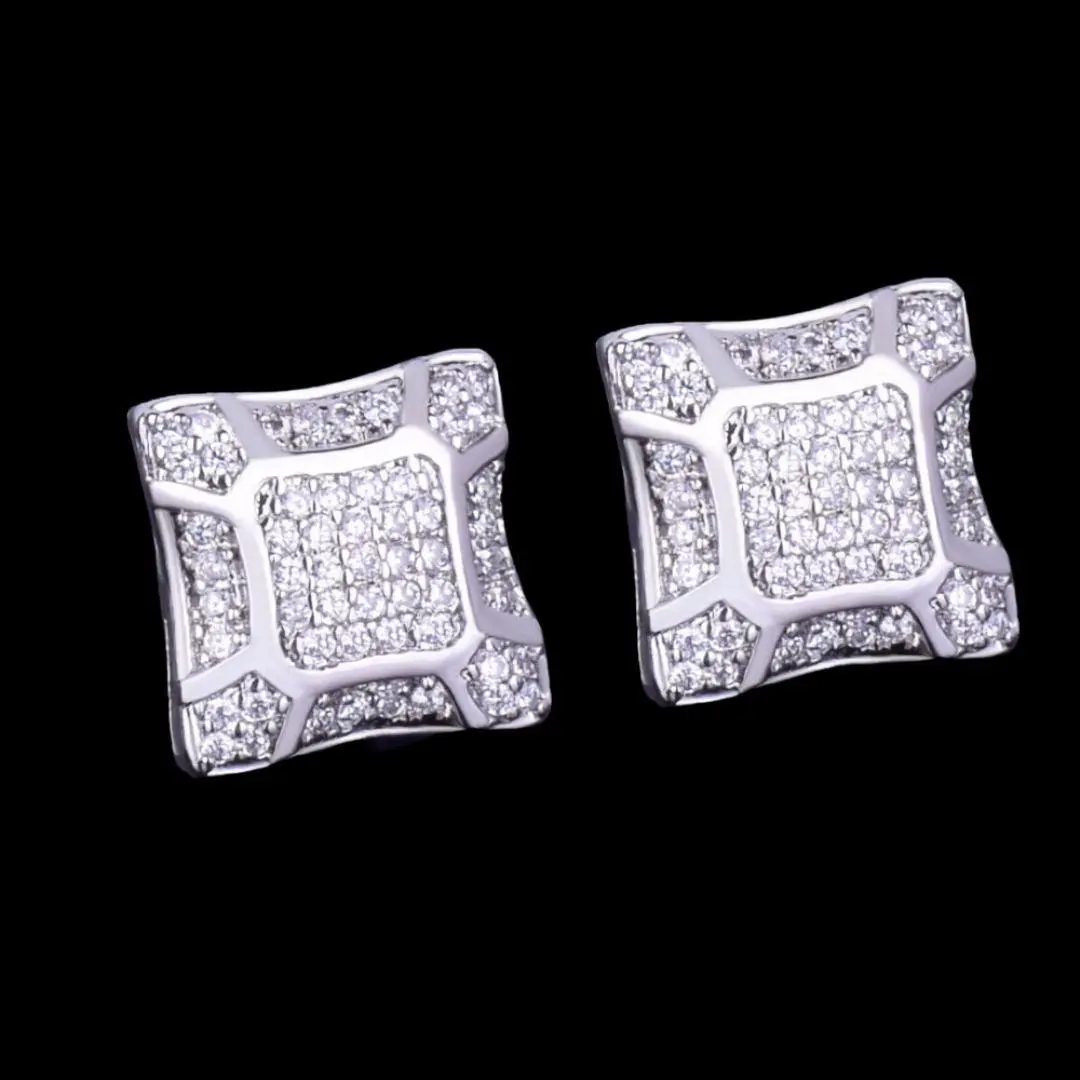 11MM Sunshine Iced Out Stud Earrings - Image 3