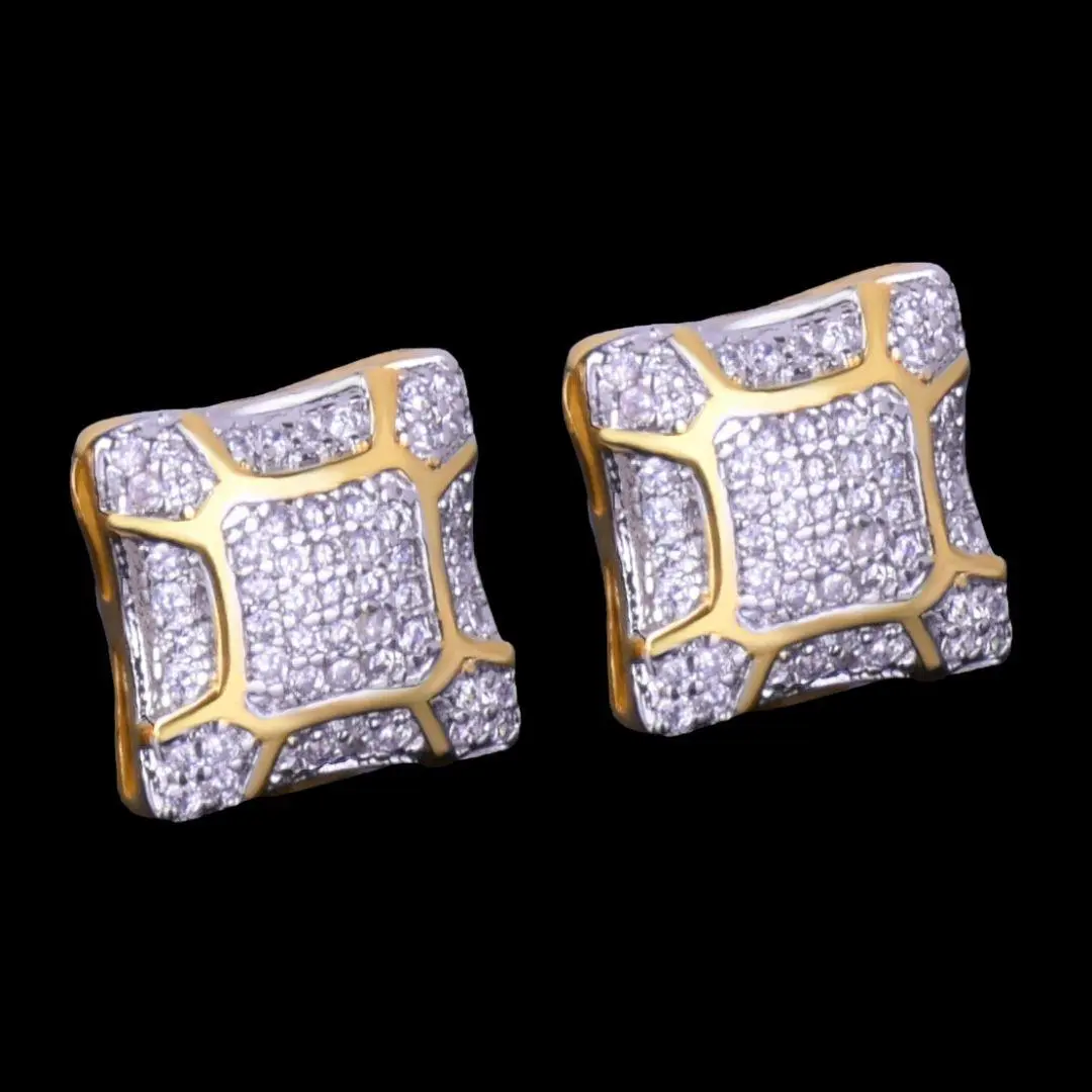 11MM Sunshine Iced Out Stud Earrings - Image 4