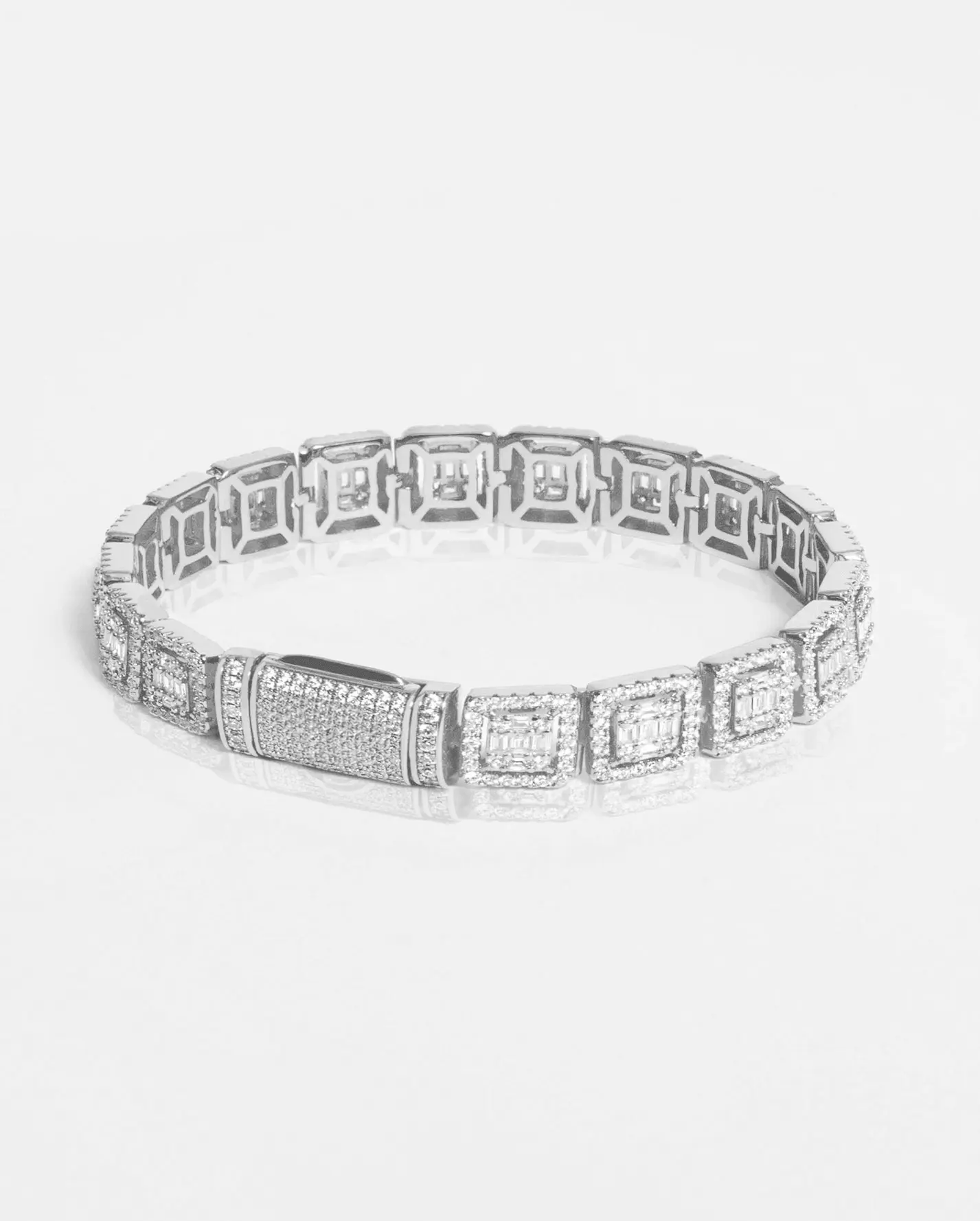 12mm Clustered Tennis Bracelet - Image 5