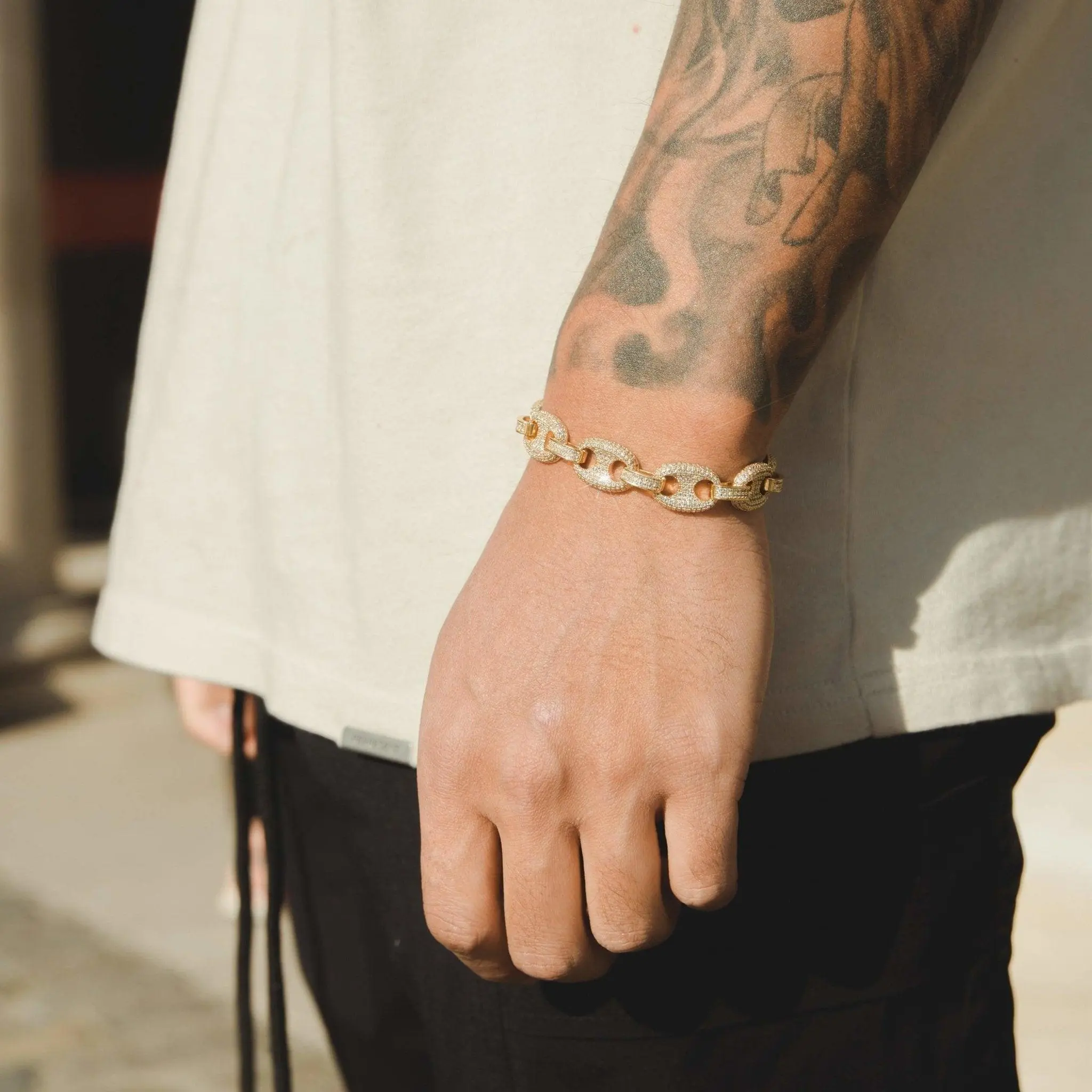 12mm Iced Mariner Link Bracelet - Image 2