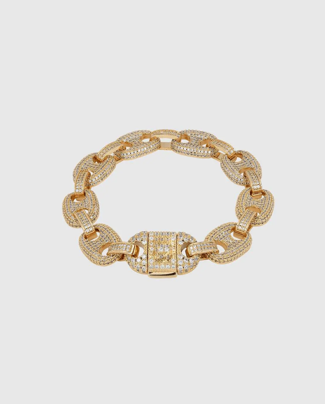 12mm Iced Mariner Link Bracelet - Image 4