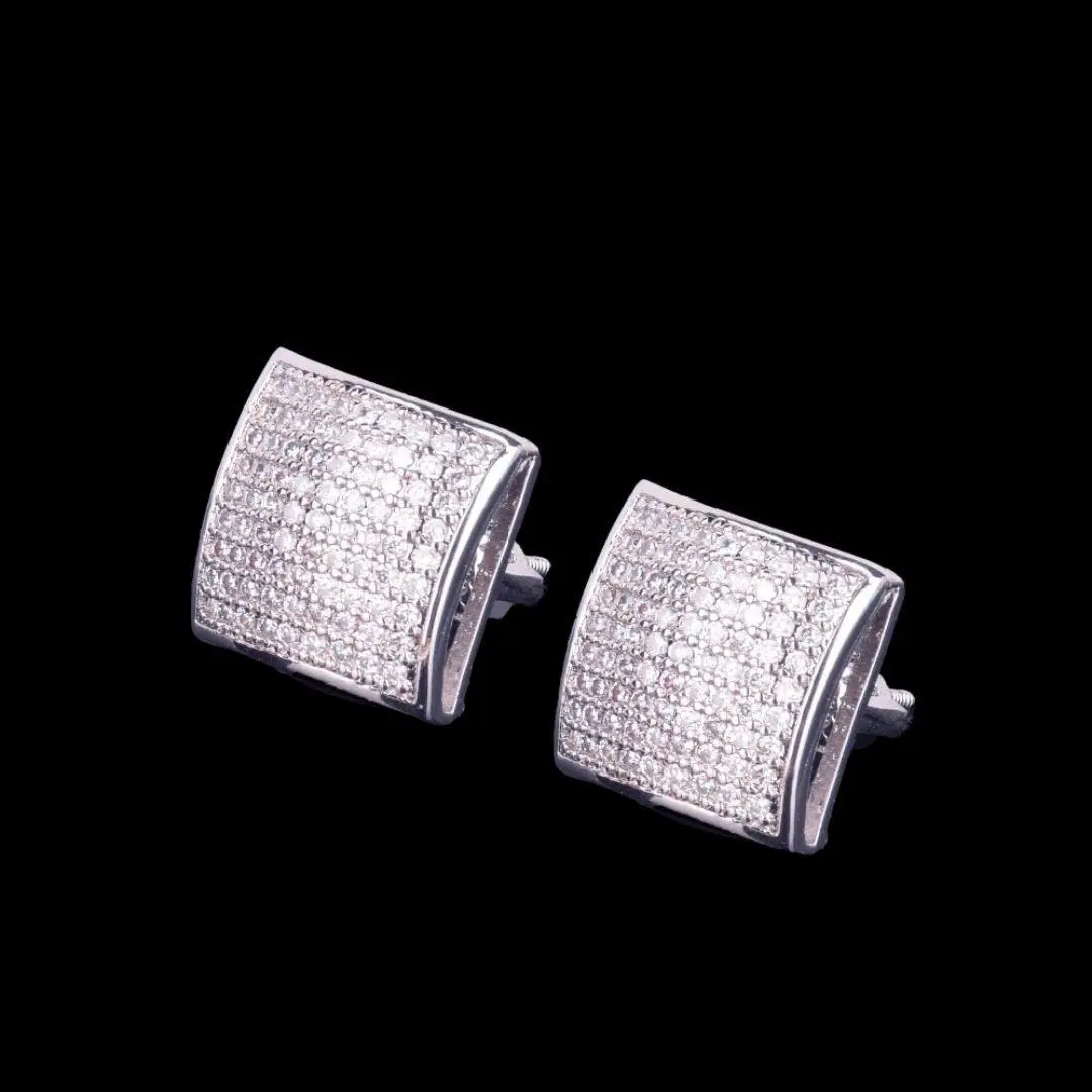 12MM Umbrella Iced Out Stud Earrings - Image 2