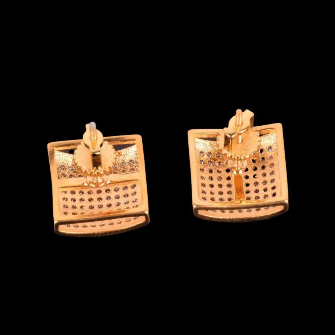 12MM Umbrella Iced Out Stud Earrings - Image 7