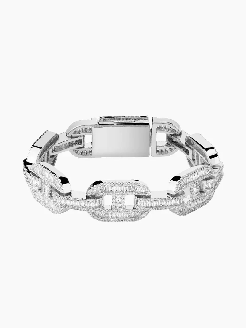 14mm Baguette Mariner Bracelet - Image 5