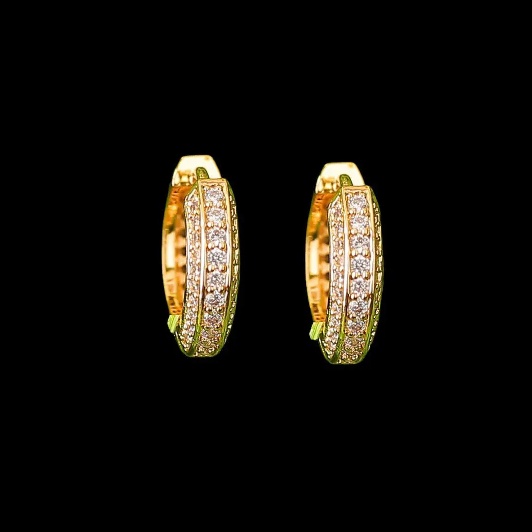 15MM Round Trend Iced Out Stud Earrings - Image 4