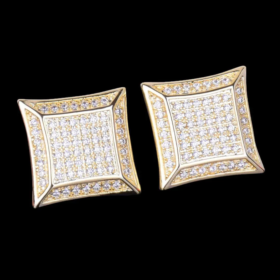 15MM Royale Iced Out Stud Earrings - Image 2