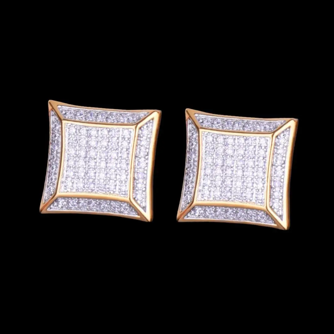 15MM Royale Iced Out Stud Earrings - Image 5