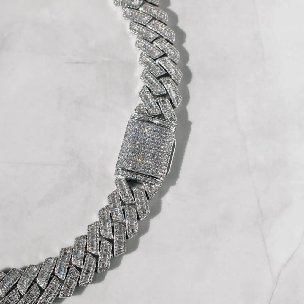 19mm Prong Baguette Cuban Chain - Image 11