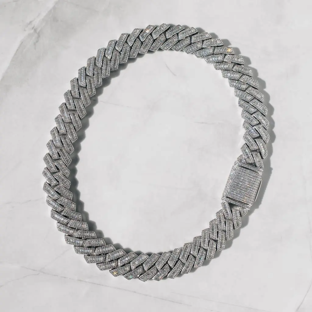 19mm Prong Baguette Cuban Chain - Image 13