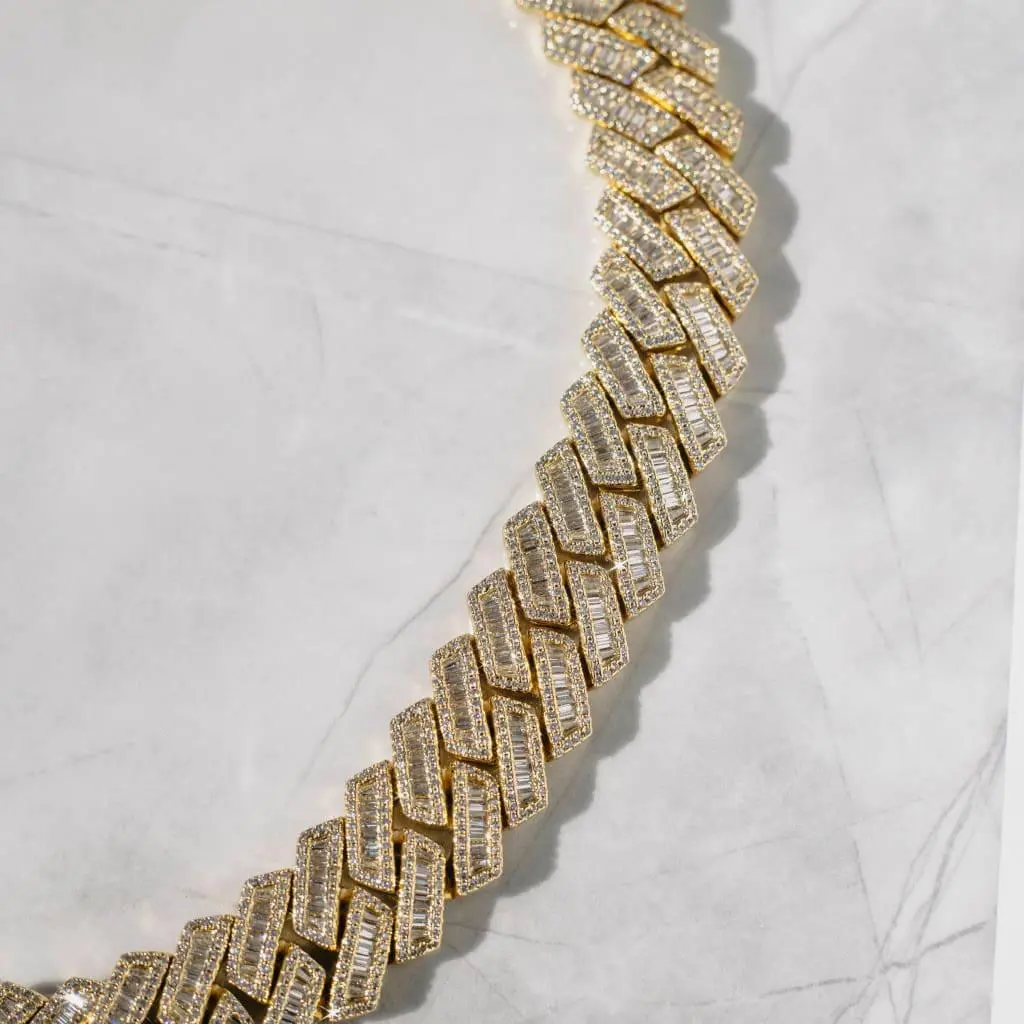 19mm Prong Baguette Cuban Chain - Image 7