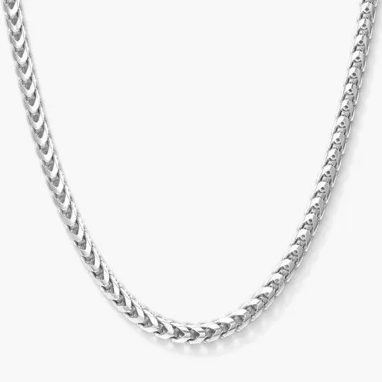 3mm Franco Chain - White Gold - Image 4