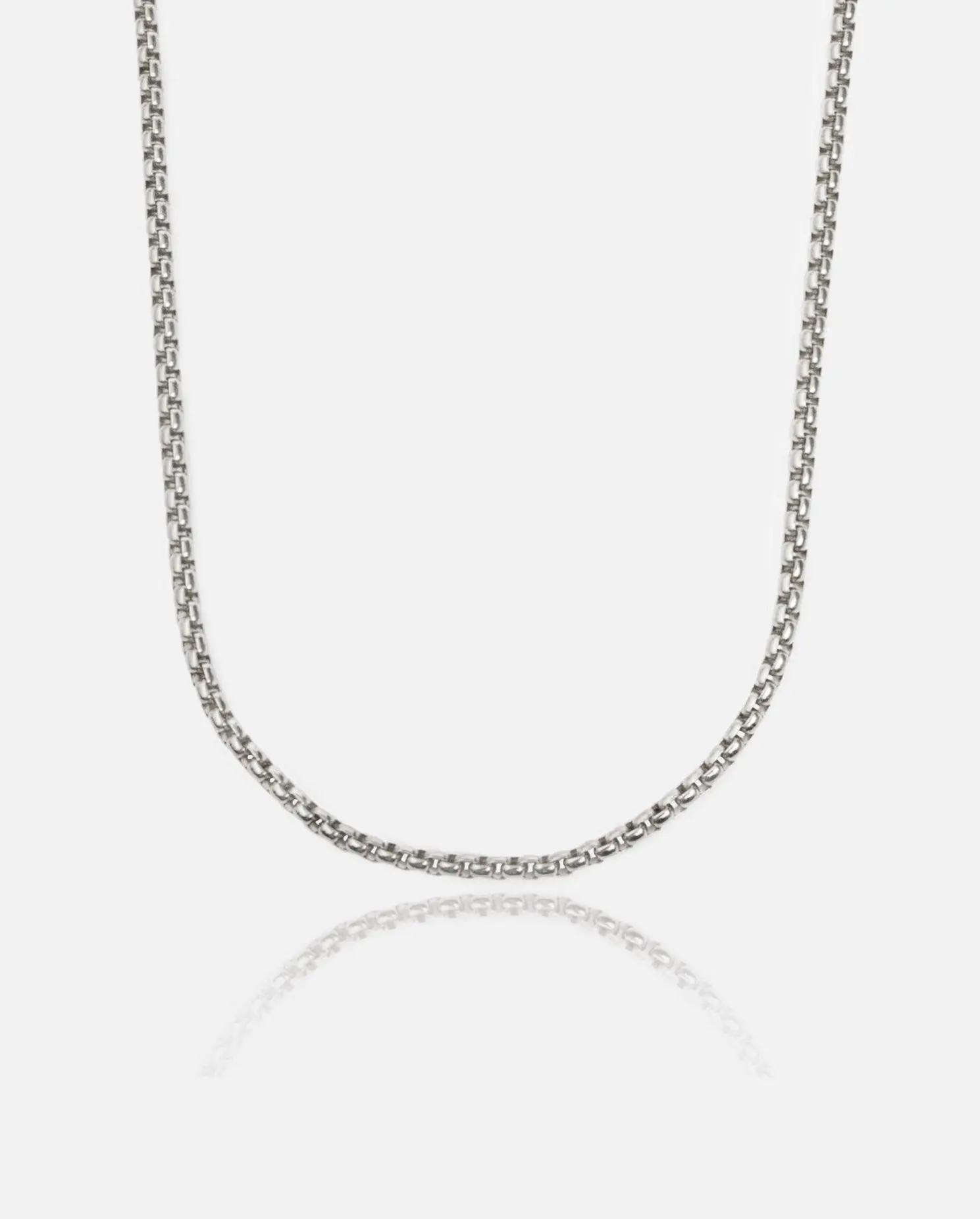 3mm mini rolo Chain - White Gold - Image 3