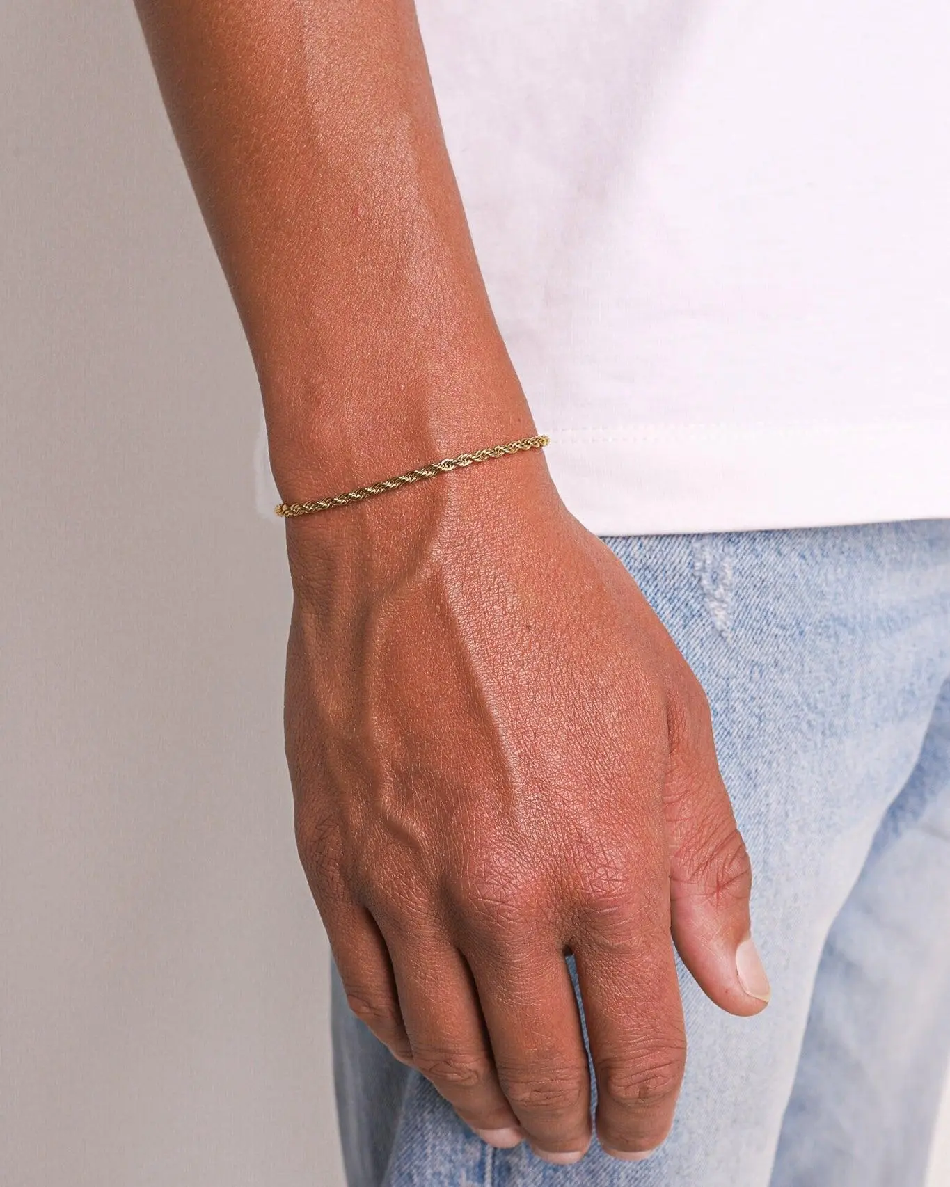 3MM Rope Bracelet - Gold - Image 2