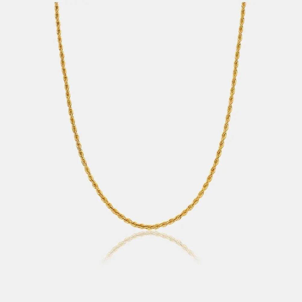 3mm Rope Chain - Gold - Image 3