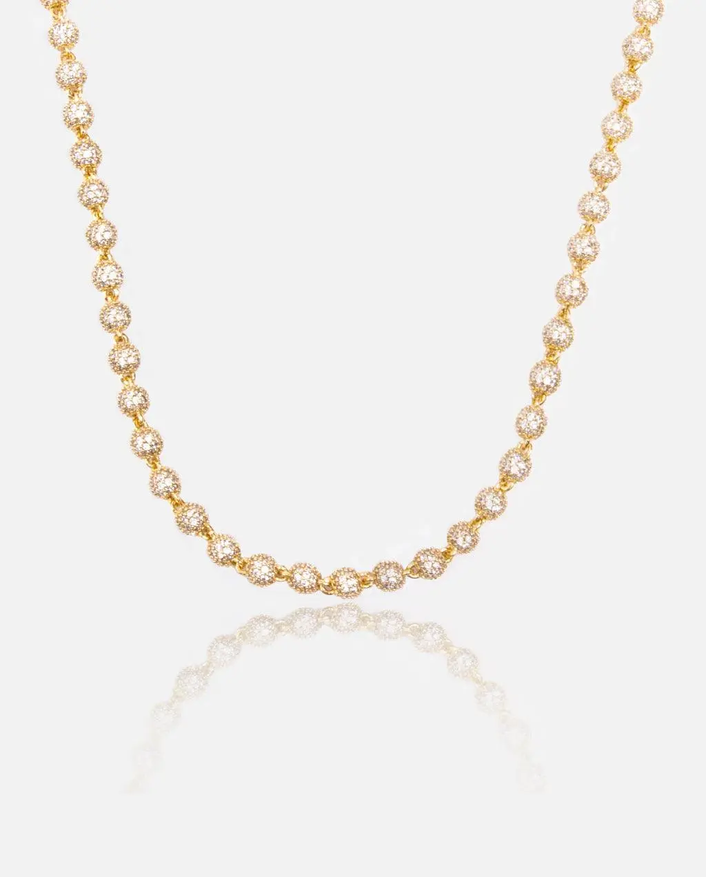 5mm Iced Ball Chain - Gold - Image 4