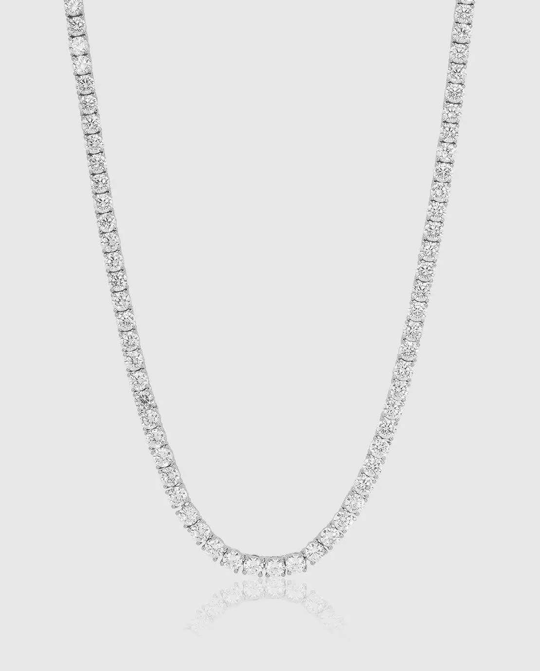 5mm Tennis Chain - White Gold - Image 2