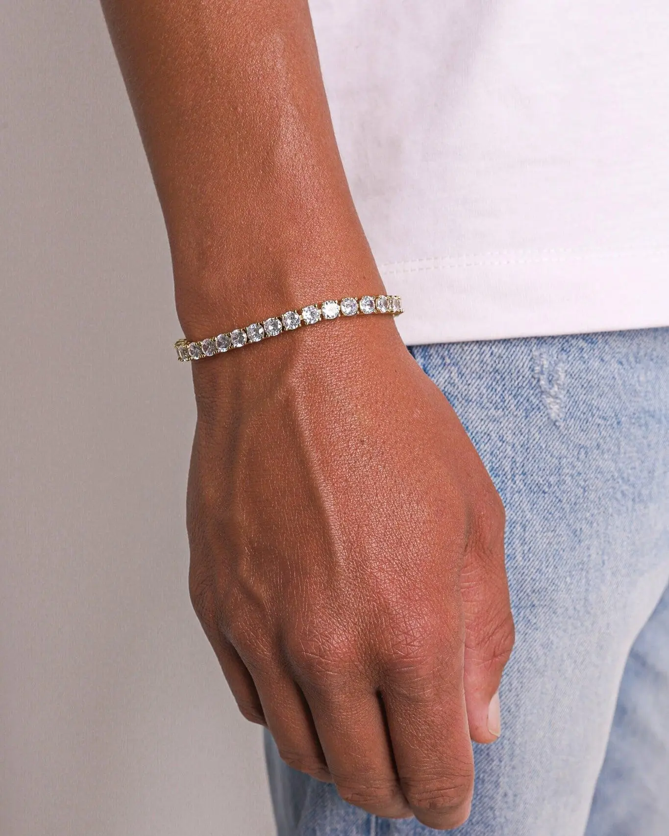 5MM TENNIS Bracelet - Gold - Image 2