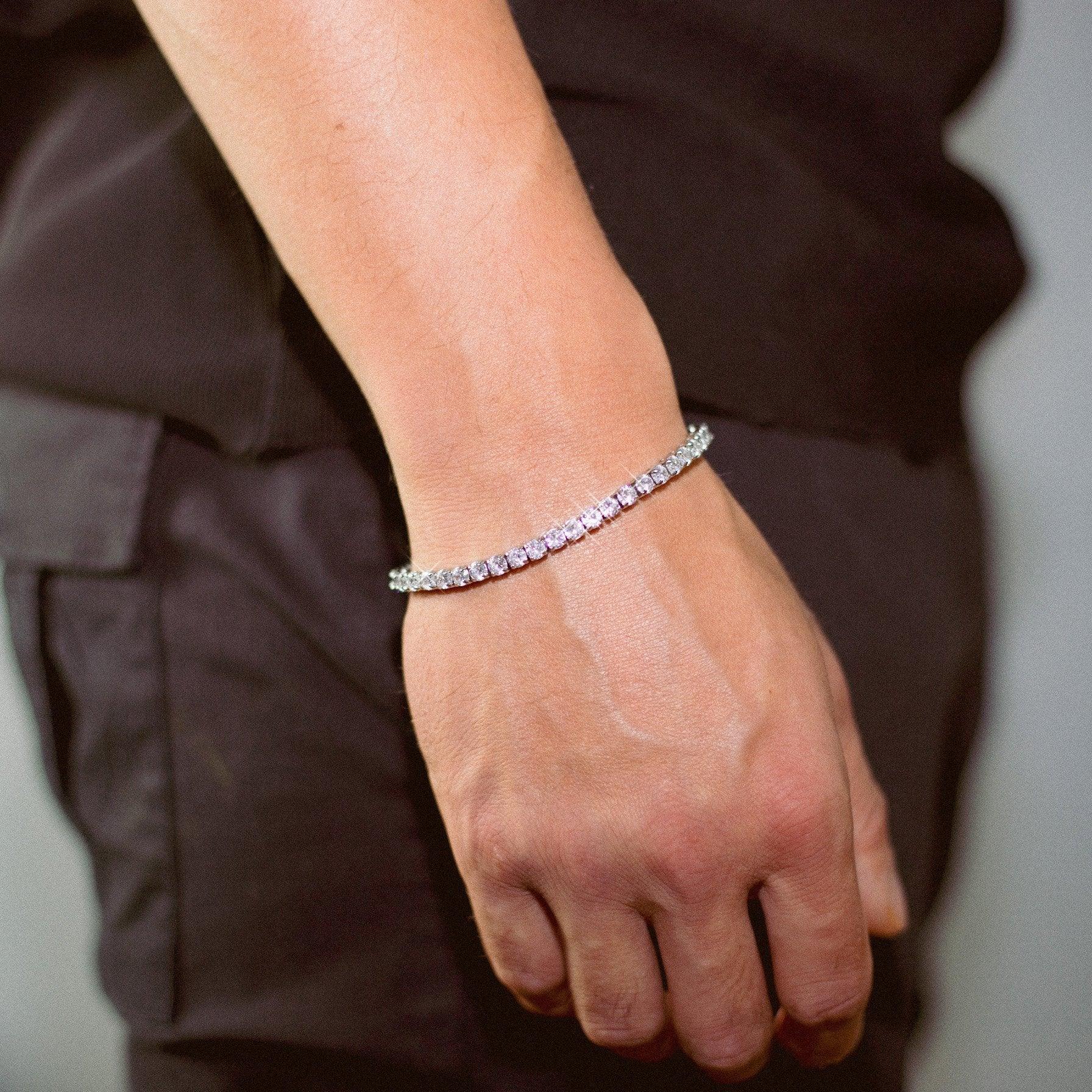 5MM TENNIS Bracelet - White Gold - Image 2