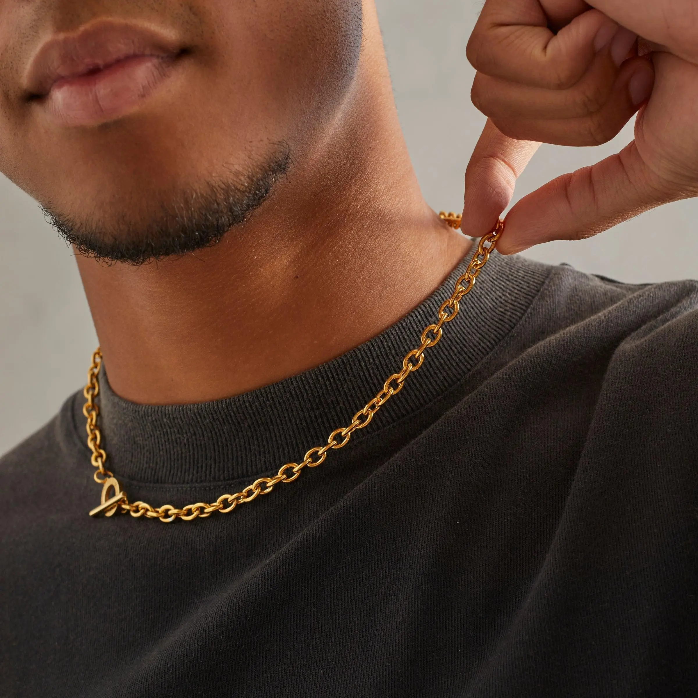 7mm Toggle Chain - Gold - Image 2