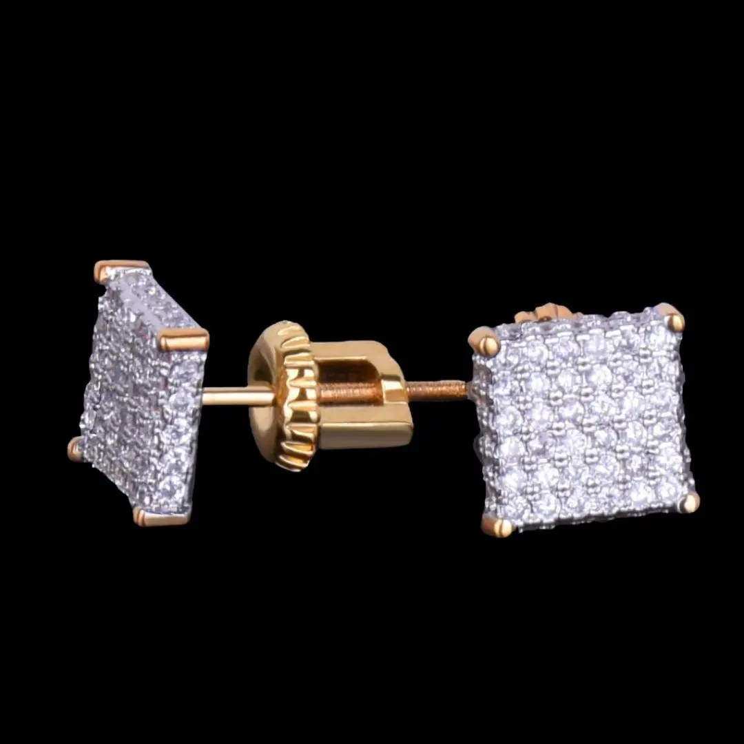 8MM Tennis Iced Out Stud Earrings - Image 6