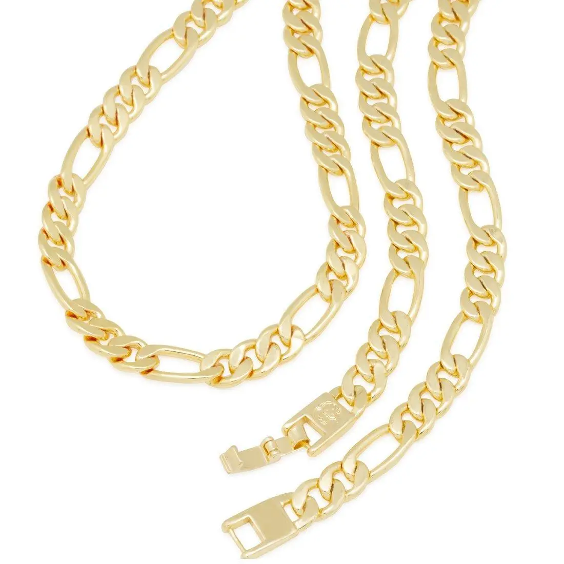 8mm Figaro Chain Choker Set - Image 3