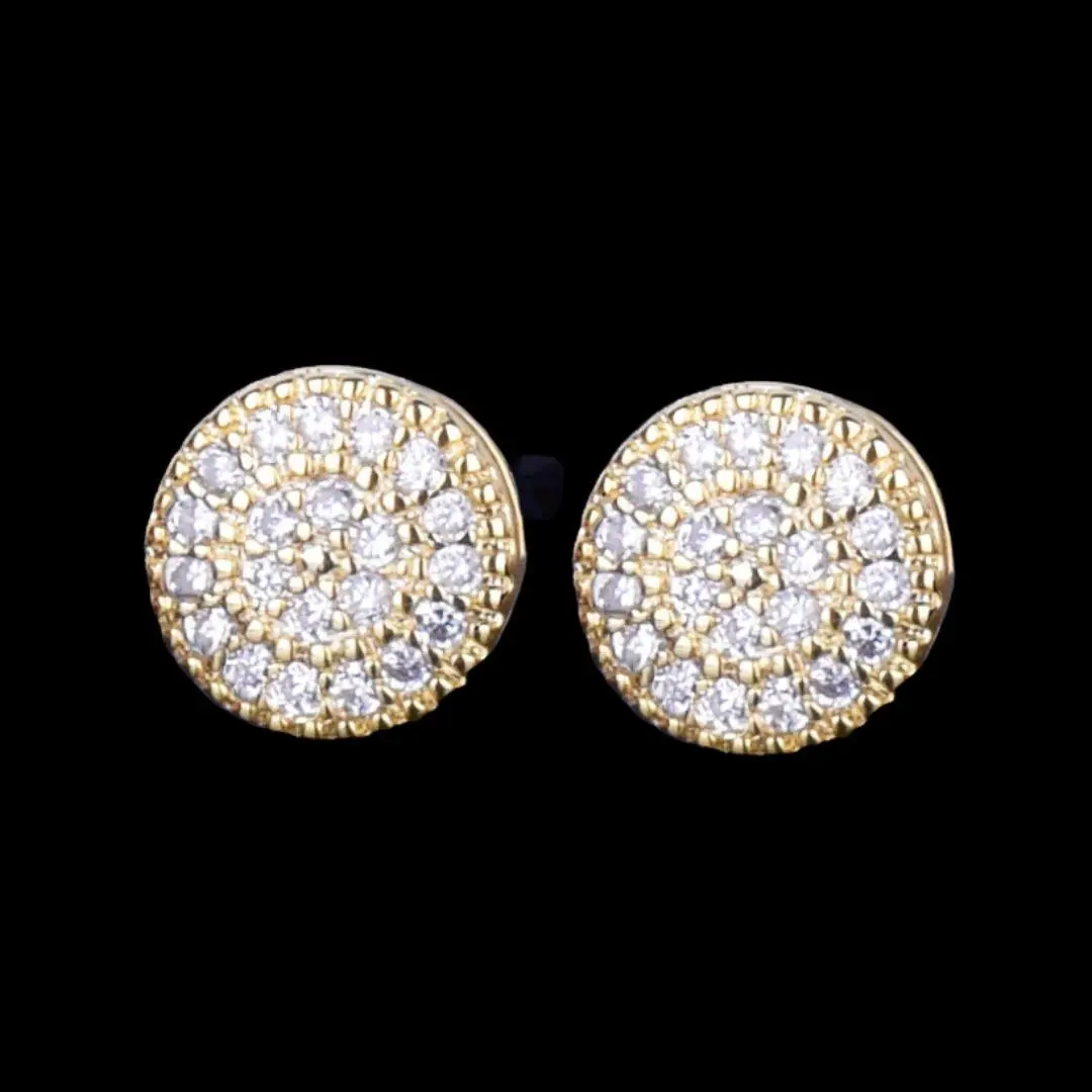 8MM Round Cut Iced Out Stud Earrings - Image 8