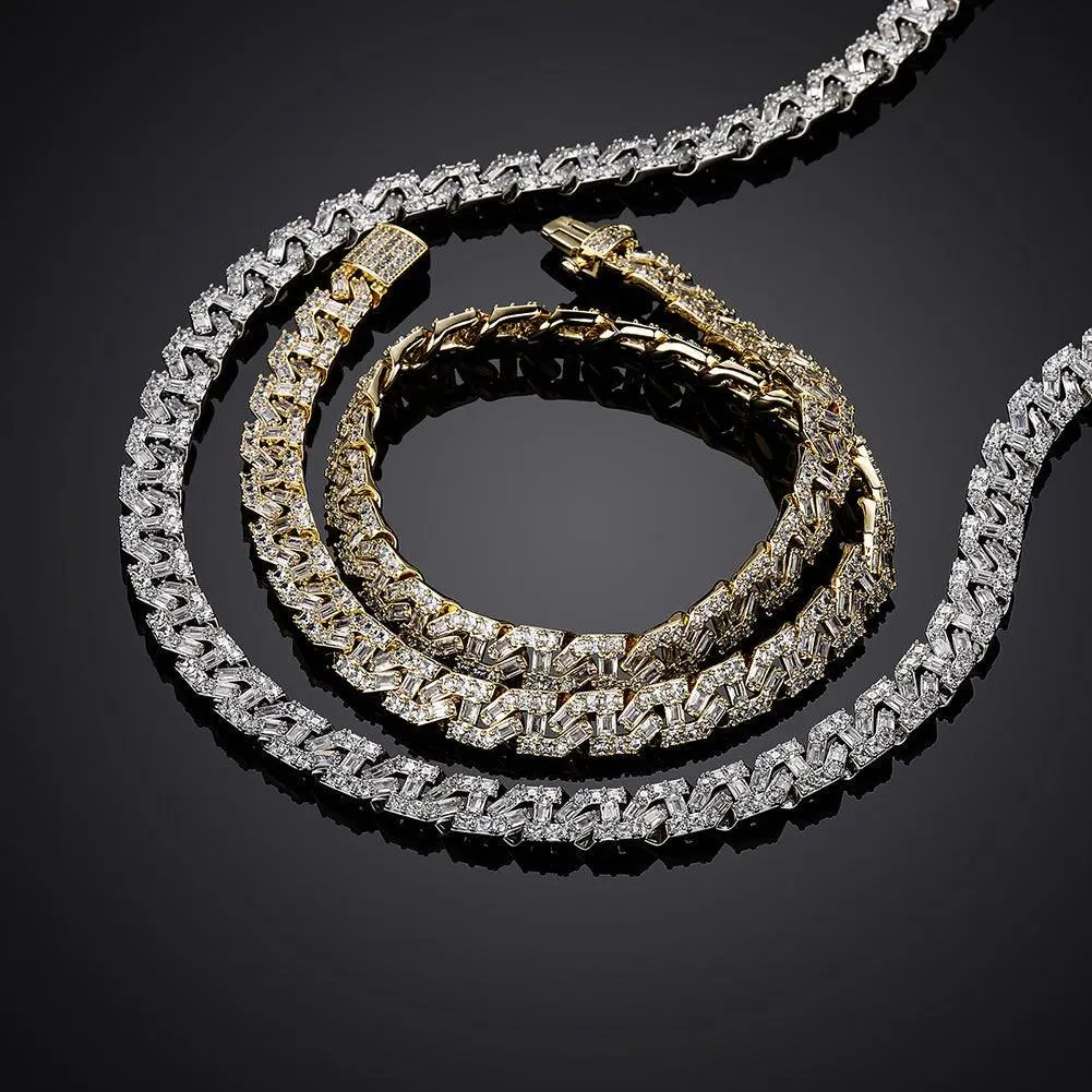 9mm Iced Out Baguette Cuban - Image 2