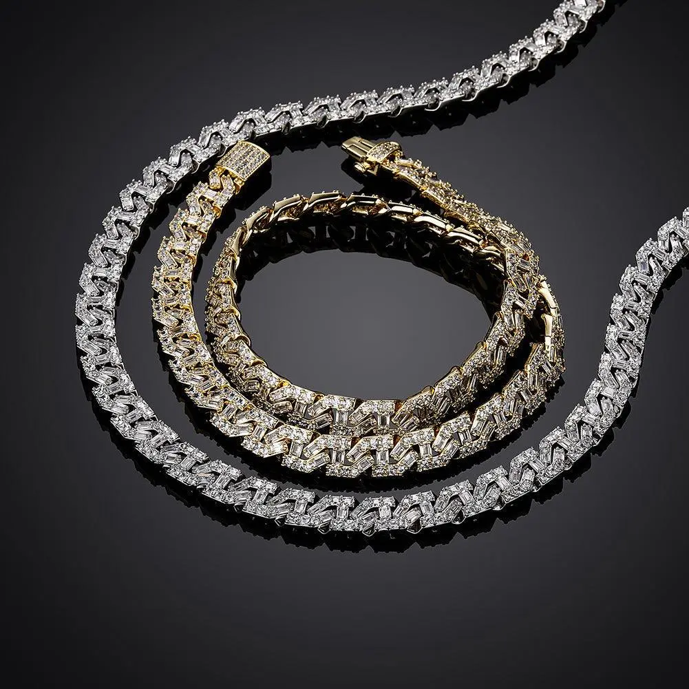 9mm Iced Out Baguette Cuban - Image 4