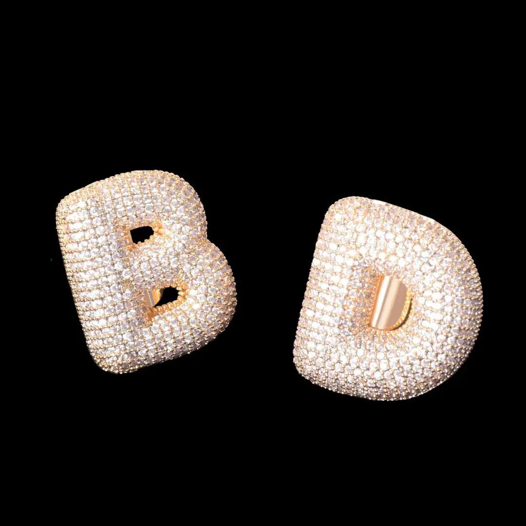 A-Z Initial Custom Letter Iced Out Ring - Image 9