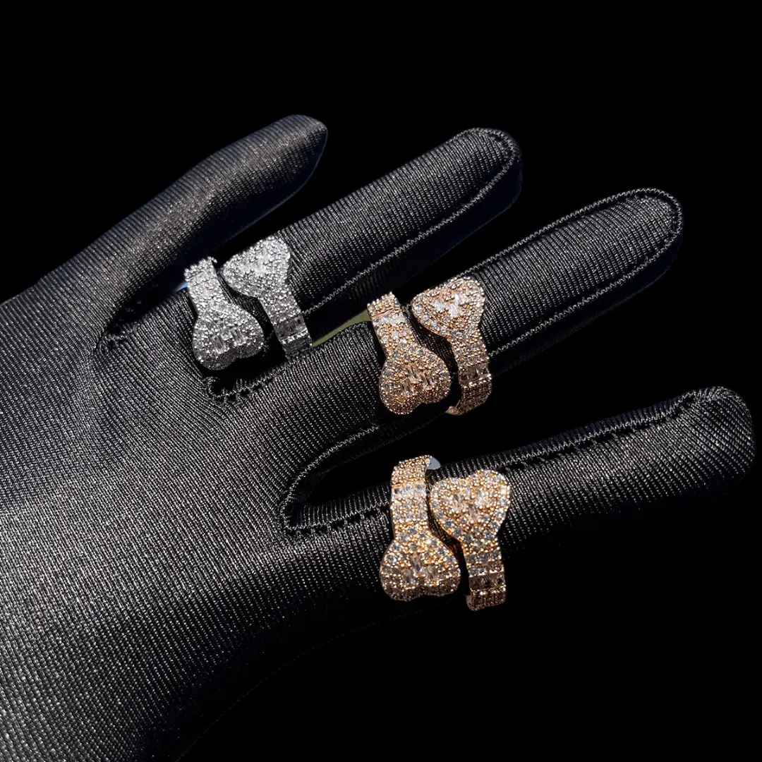 Double Heart Iced Out Ring - Image 2