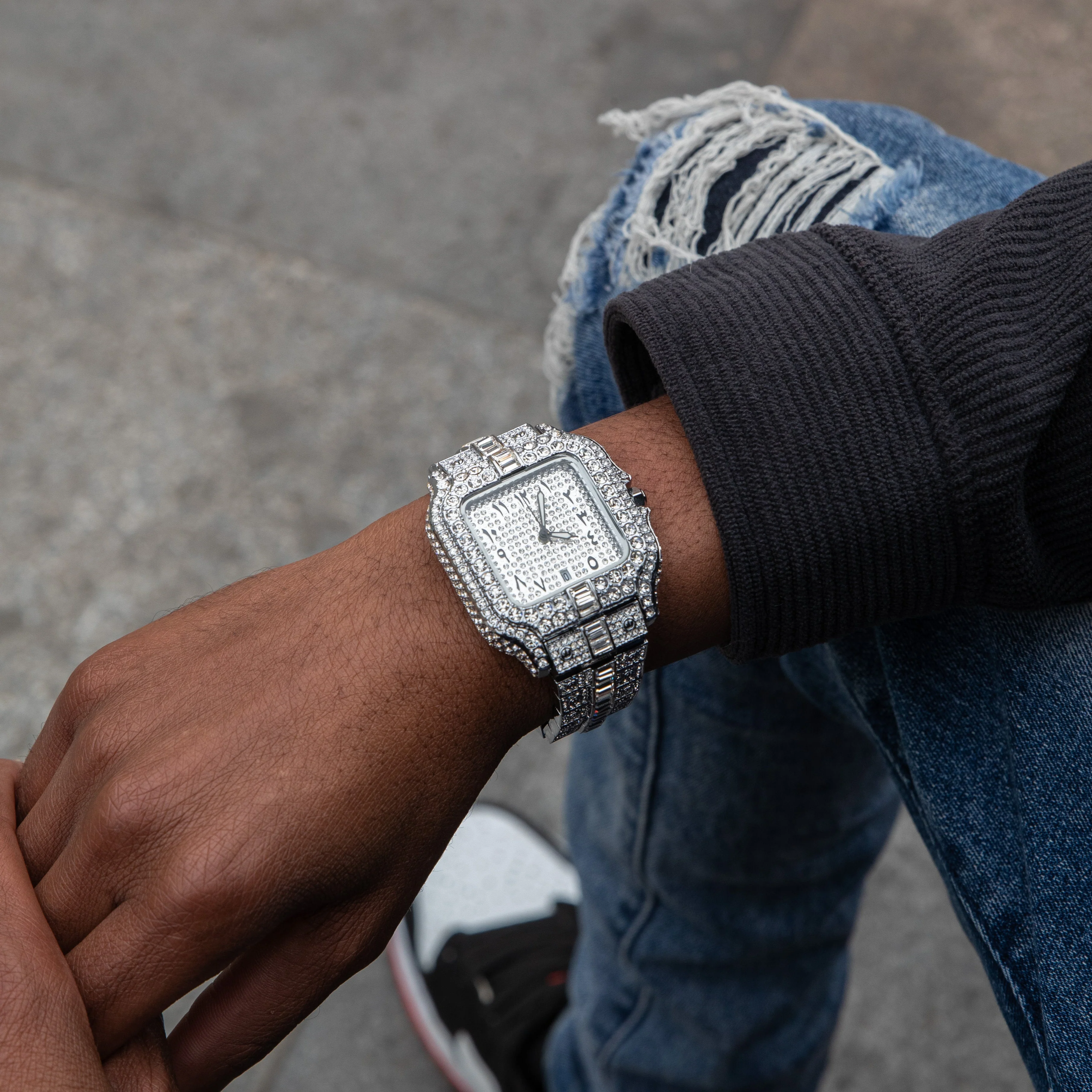 Arabic Iced Out Watch - Image 12