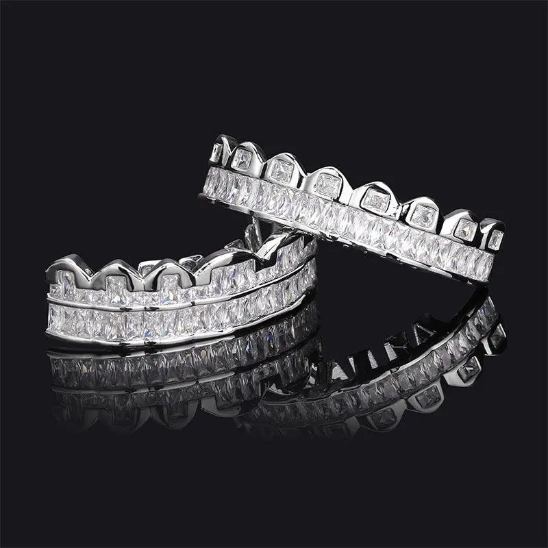 Baguette Iced Out Diamond Grillz - Image 2