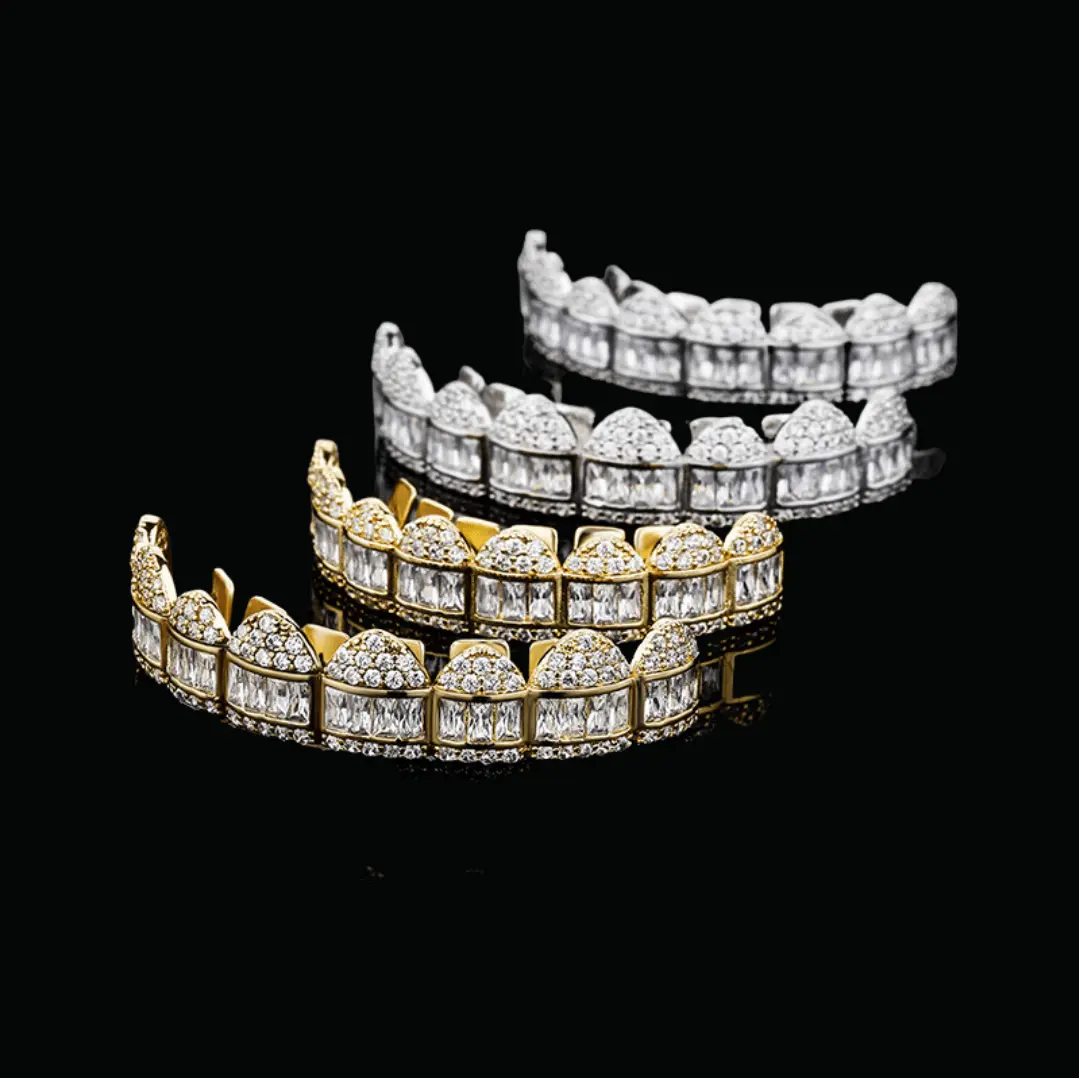 Baguette Paved Setting Iced Out Grillz - Image 3