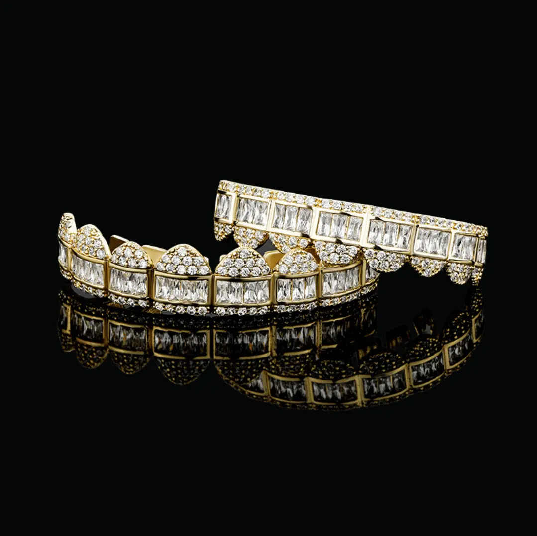 Baguette Paved Setting Iced Out Grillz - Image 6