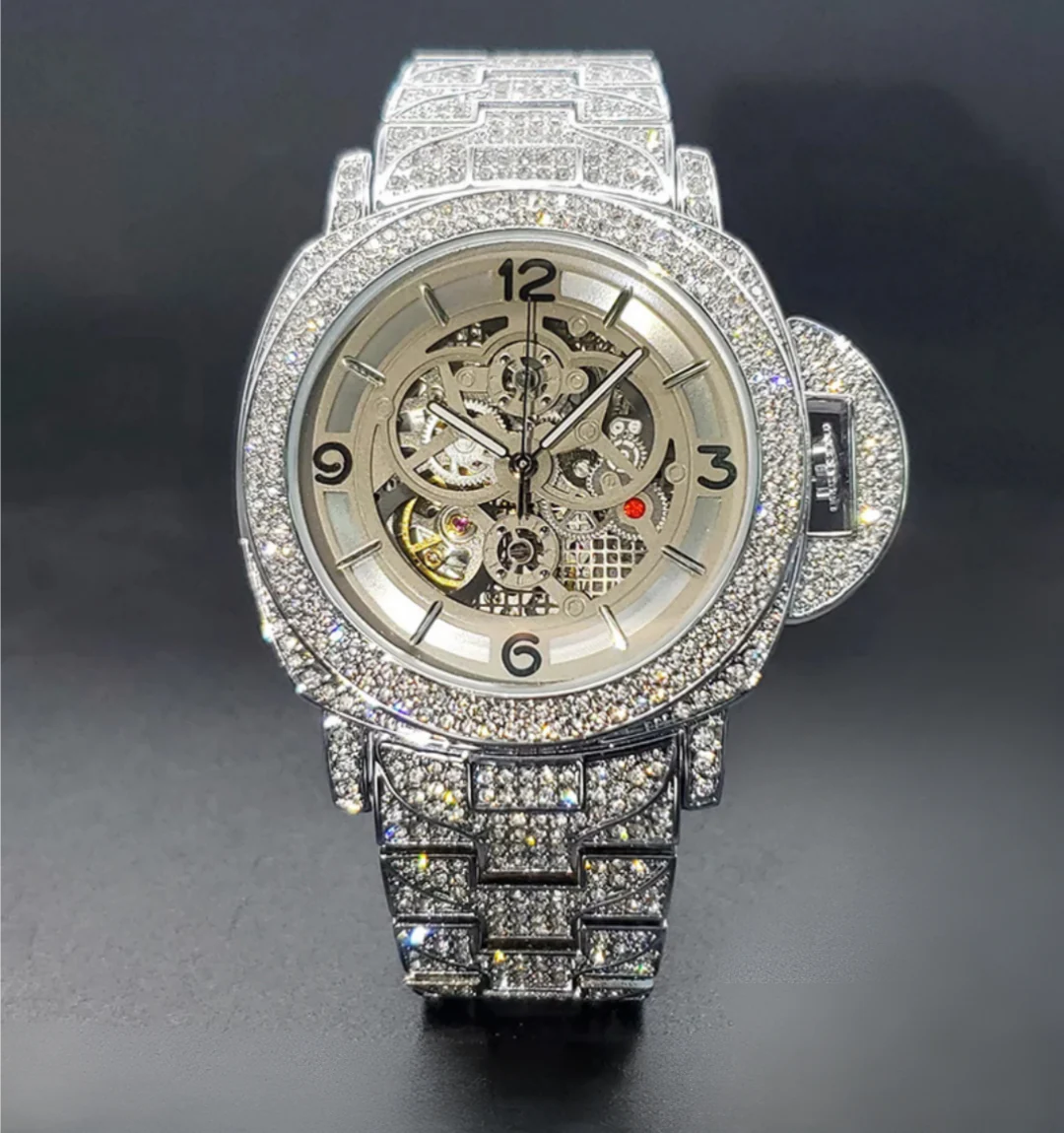 Chrysalis Skeleton Iced Out Watch