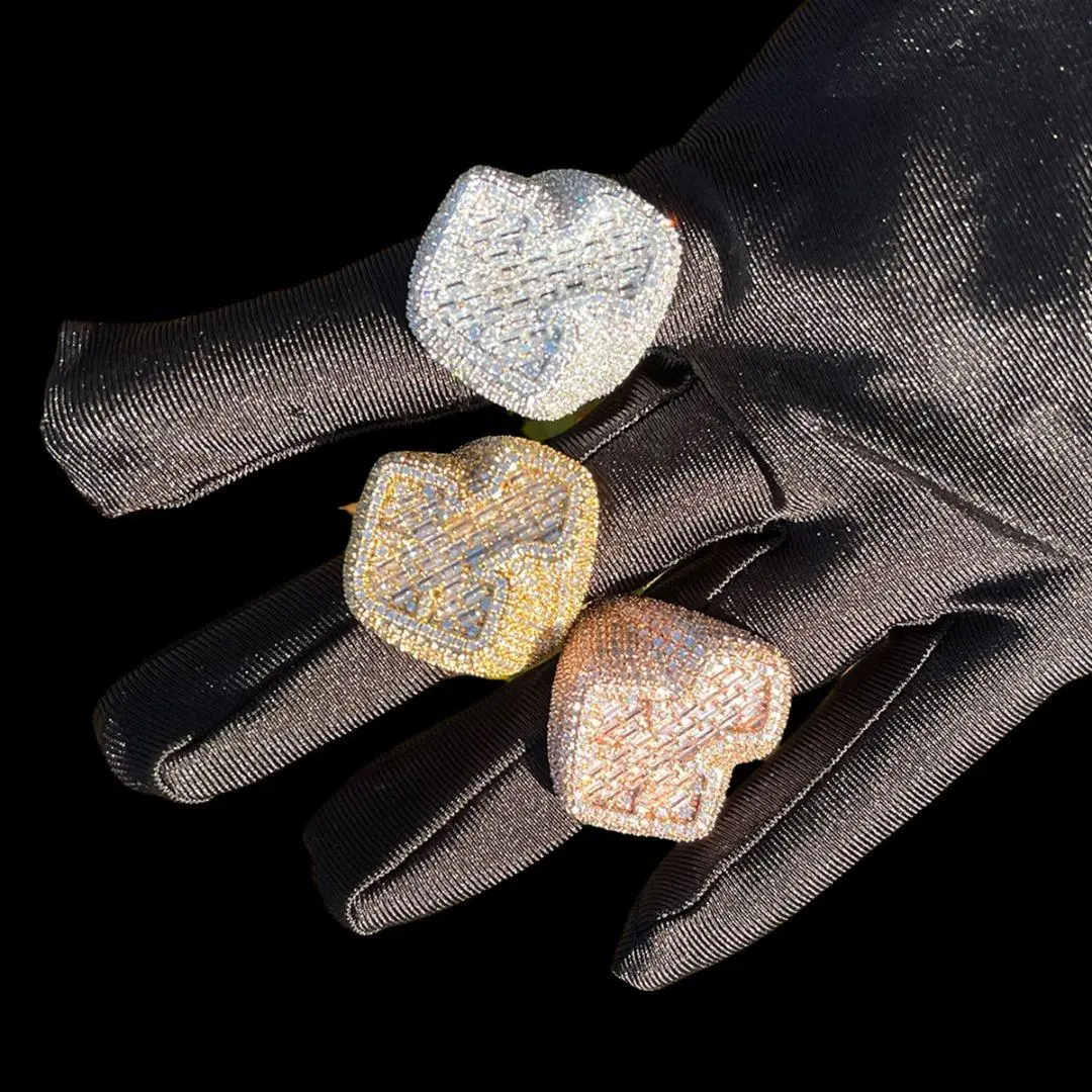 Cross Baguette Iced Out Ring - Image 3