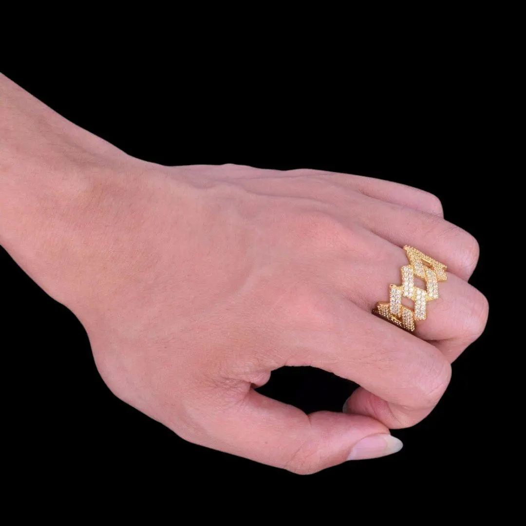 Crown Miami Cuban Link Iced Out Ring - Image 10