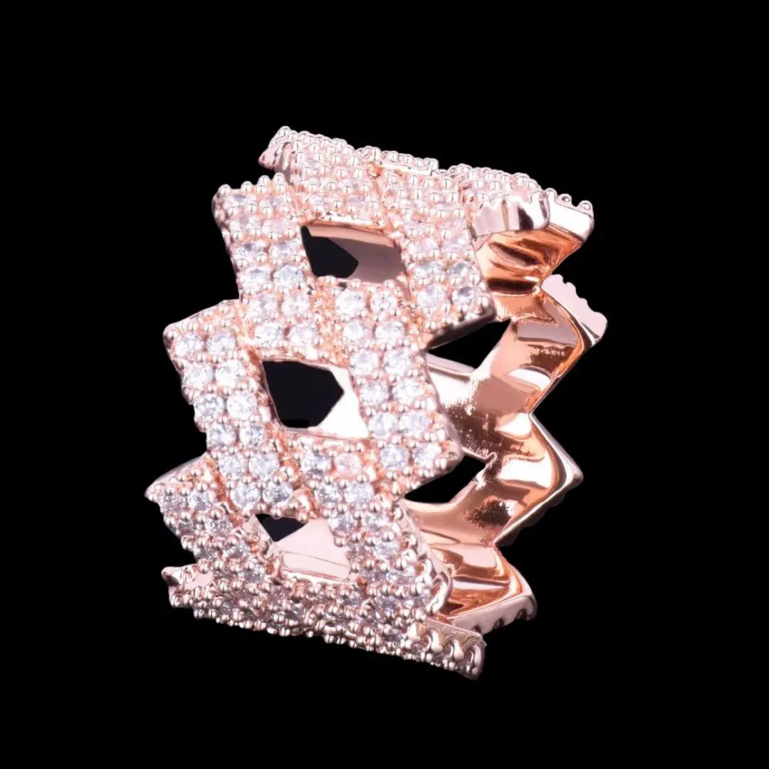 Crown Miami Cuban Link Iced Out Ring - Image 5