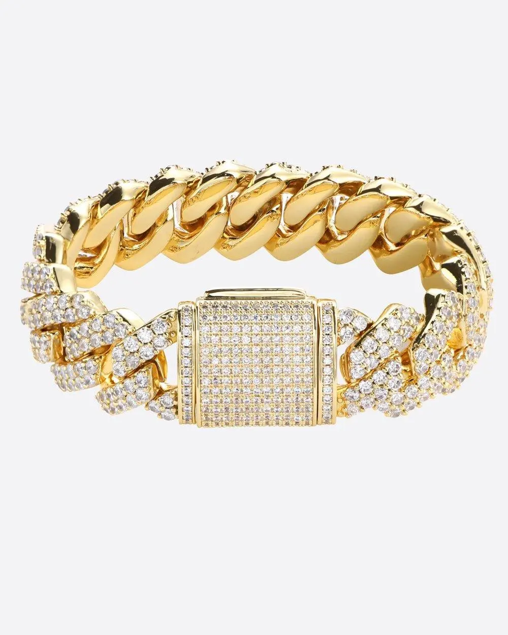 CUBAN MIAMI PRONG 18MM Bracelet - Gold - Image 2