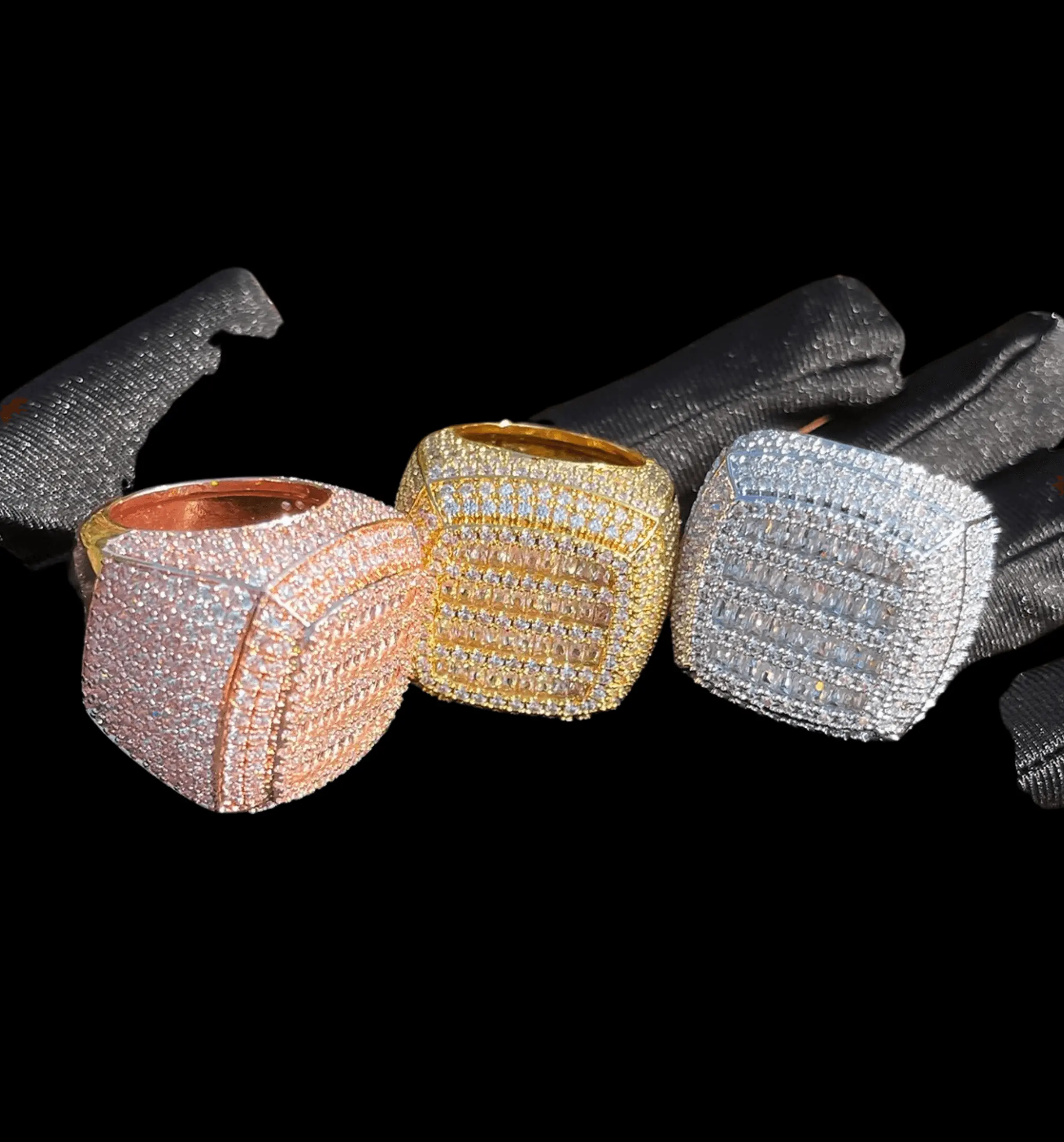 Cushion Prong Baguette Top Iced Out Ring - Image 9