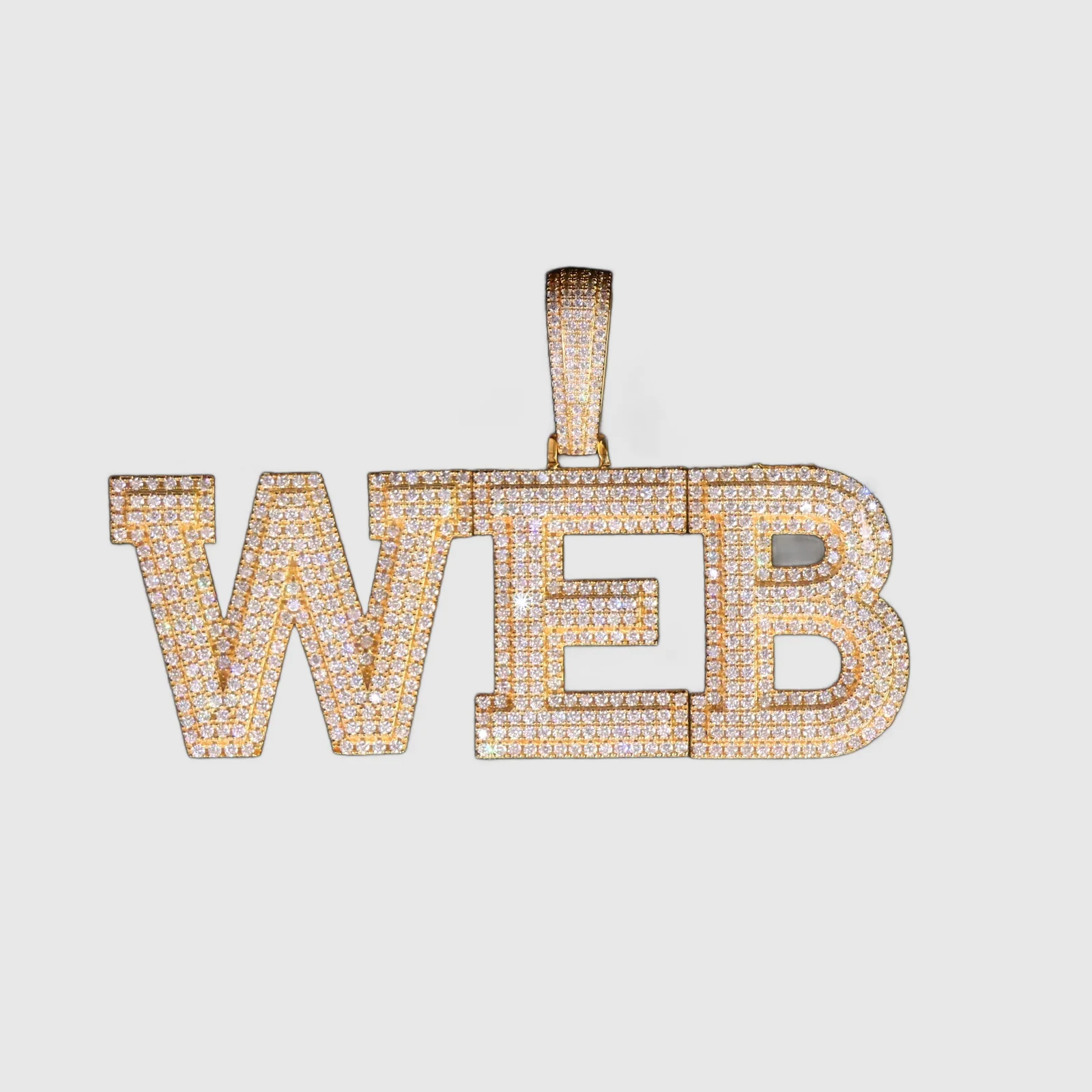 Custom  Letter Pendant - Gold