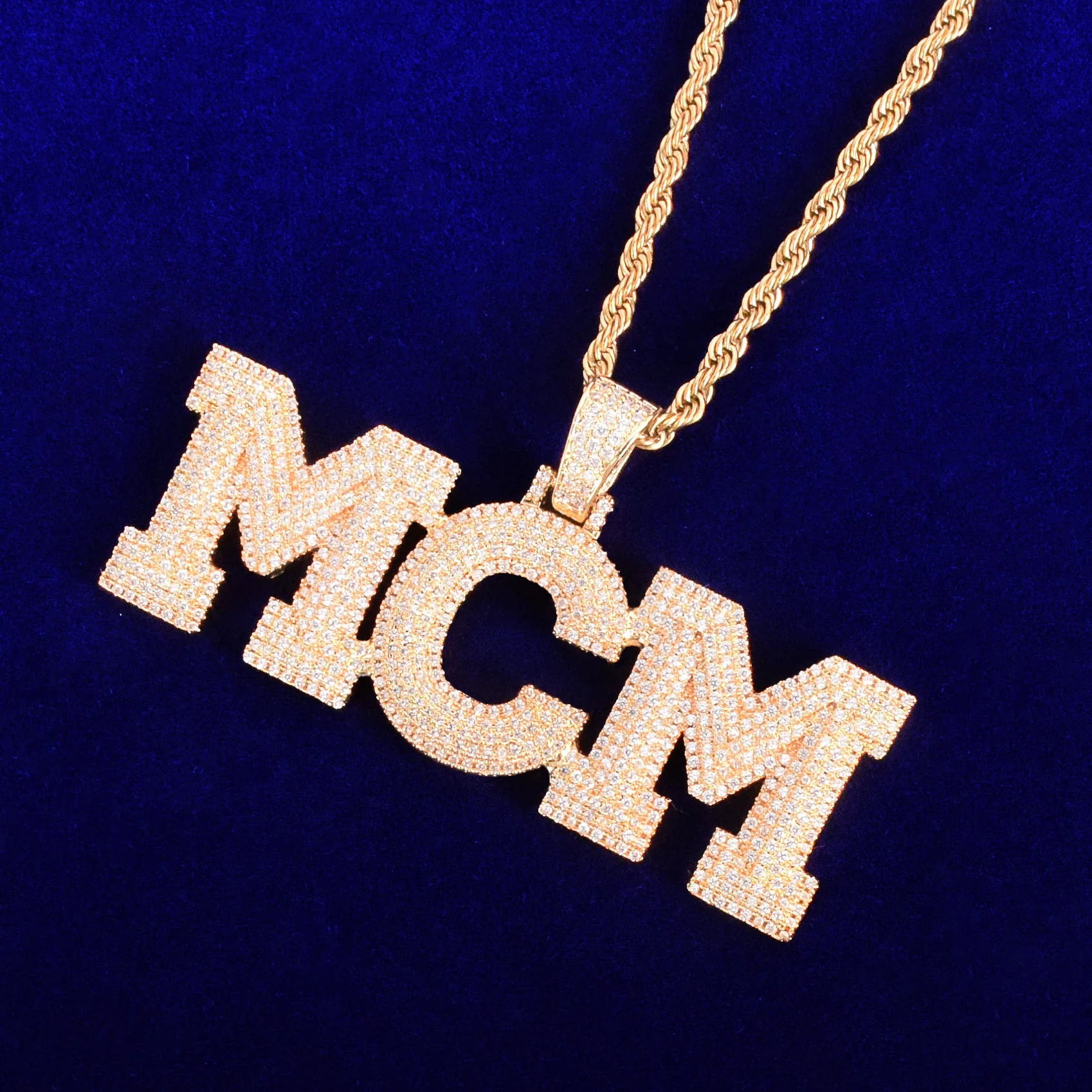 Custom  Letter Pendant - Gold - Image 2