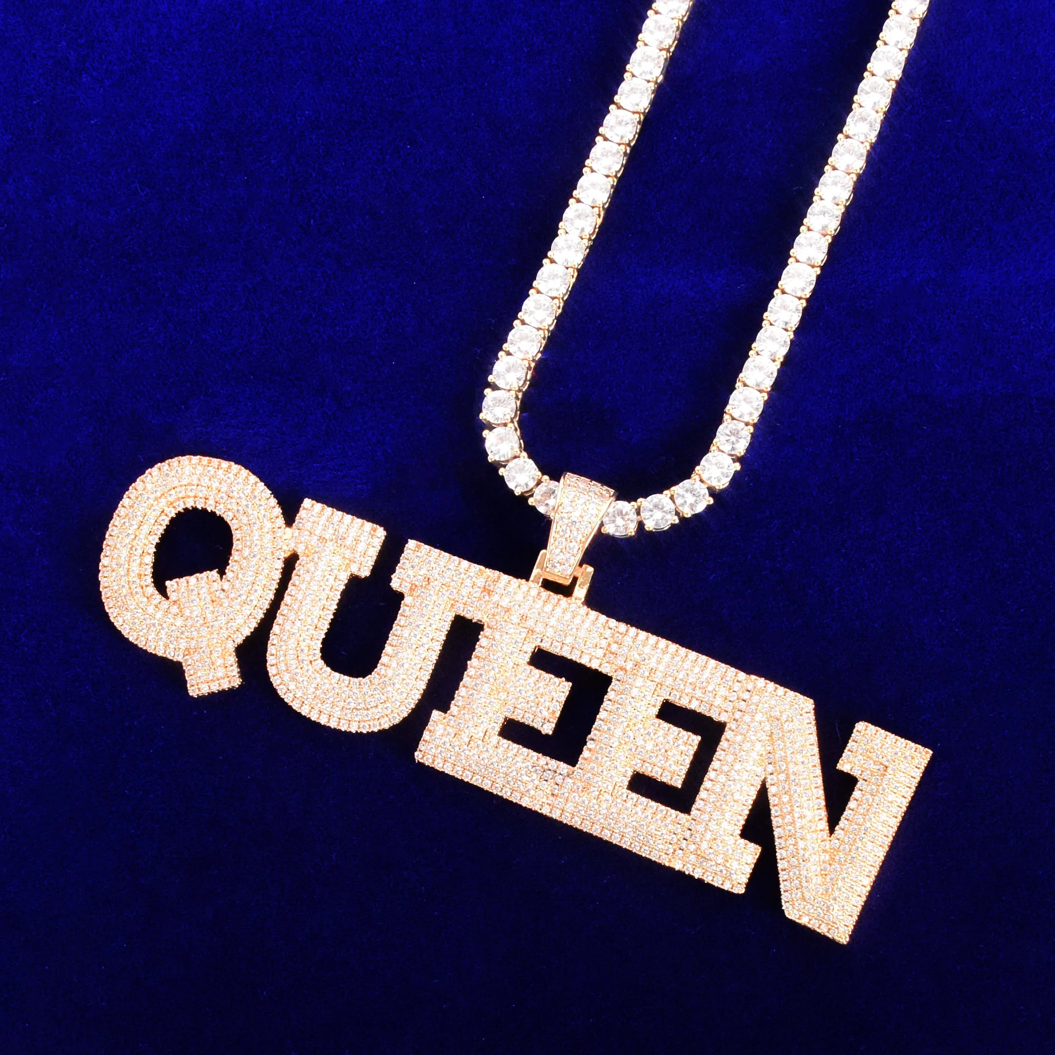 Custom  Letter Pendant - Gold - Image 4
