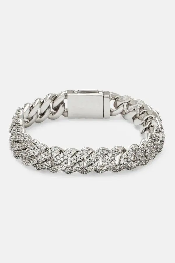 DIAMOND PRONG CUBAN BRACELET 8MM - Image 5