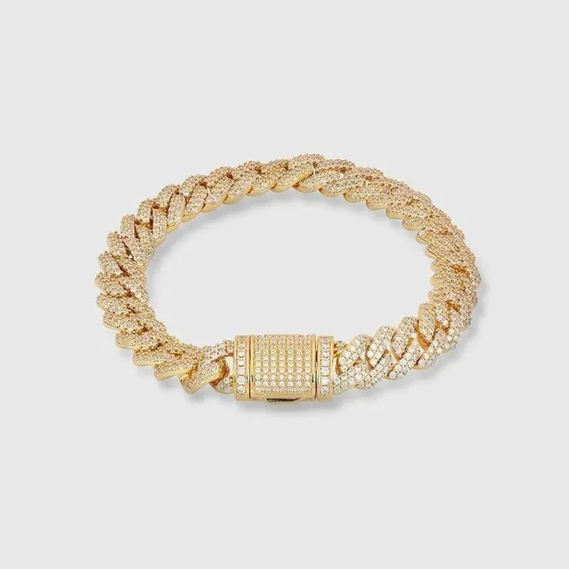 DIAMOND PRONG CUBAN BRACELET 8MM - Image 6