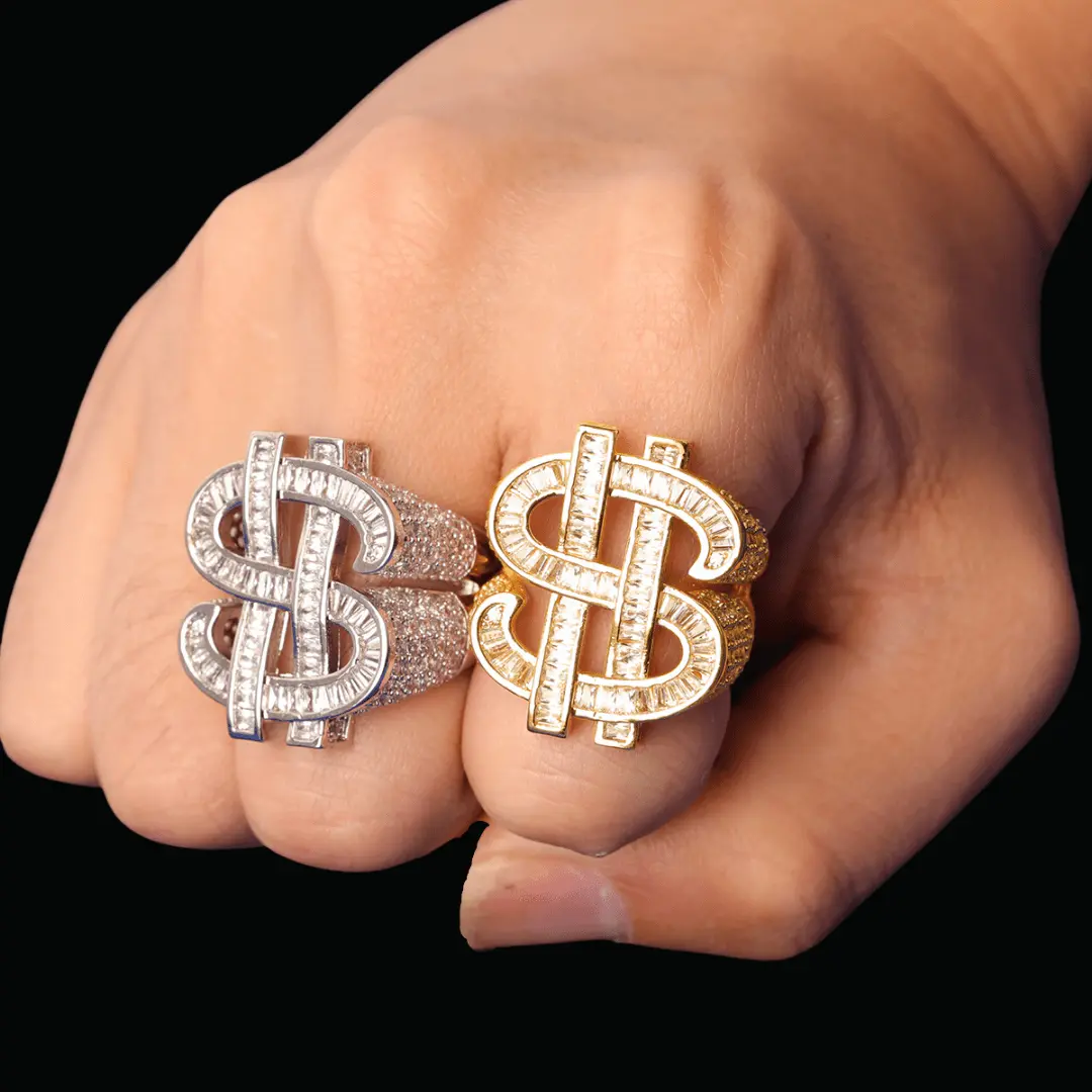 Dollar Sign Iced Out Ring - Image 6