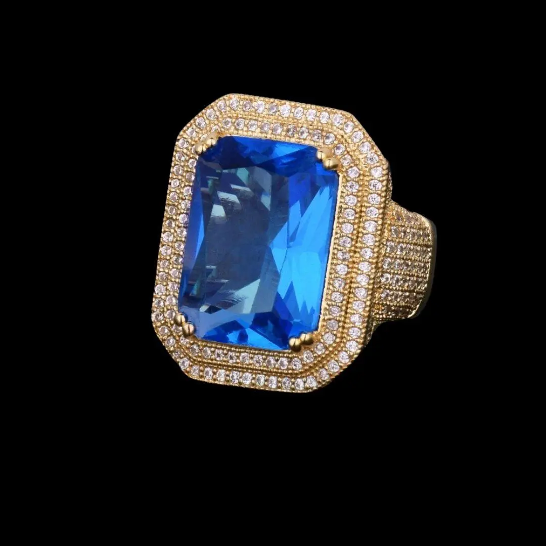 Emerald Stones Iced Out Ring - Image 4